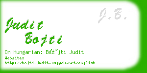 judit bojti business card